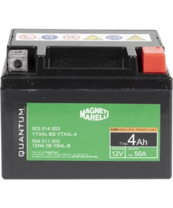 MAGNETI MARELLI BATTERIA MOTO E SCOOTER 4AH 12V 50A TECNOLOGIA AGM SIGILLATA POLO POSITIVO DESTRO